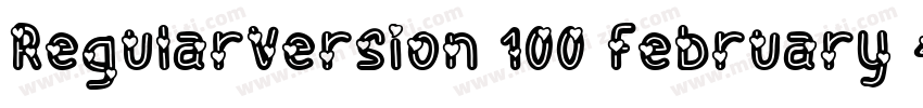 RegularVersion 100 February 4 20字体转换